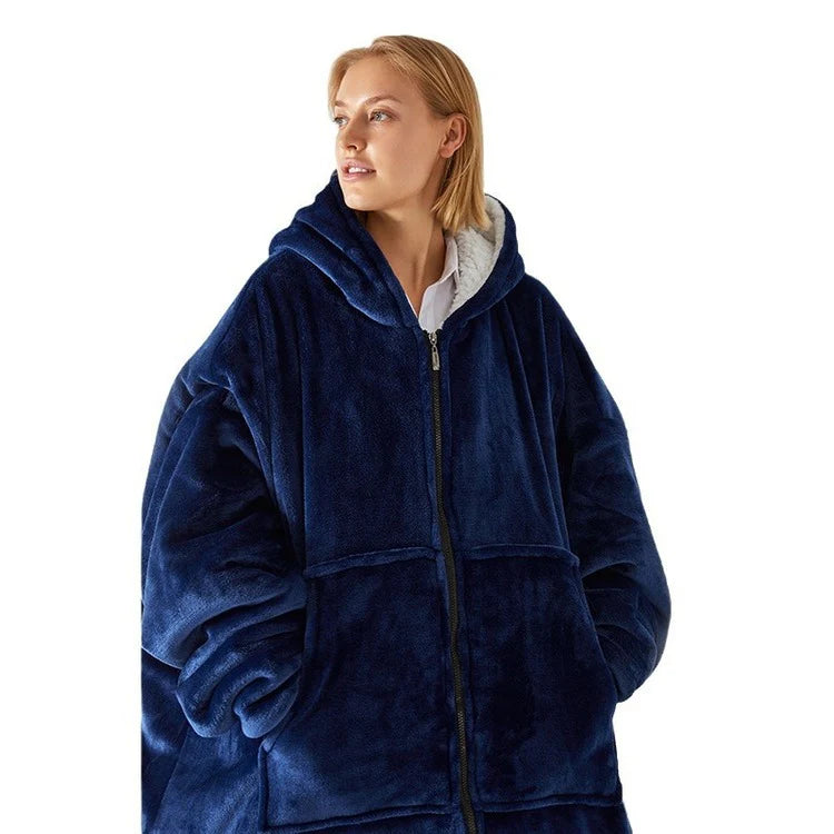 Oversized Sherpa Wearable Hoodie Blanket