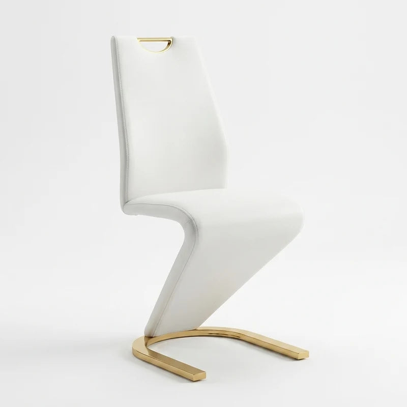 White & Gold Dining Room Table Set