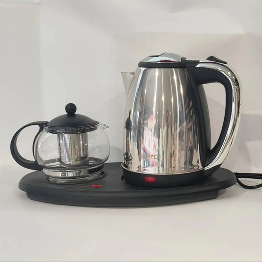 1.8L Stainless Steel Electric Kettle with 360 Degree Base