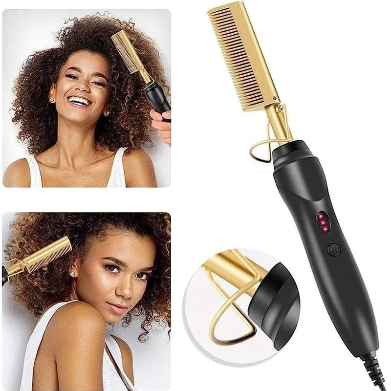 2-in-1 Heated Styling Comb & Straightener