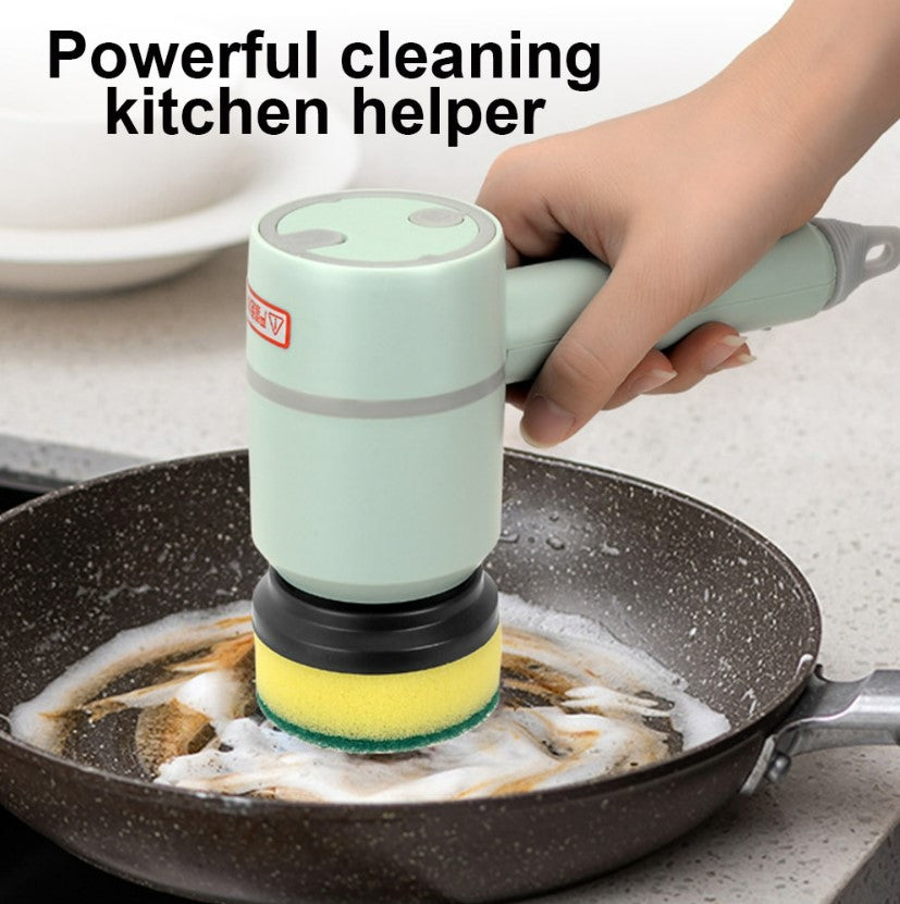 Multifunctional Electric Cleaning Household Brush Automatic Handheld Charging 1200mAh- White