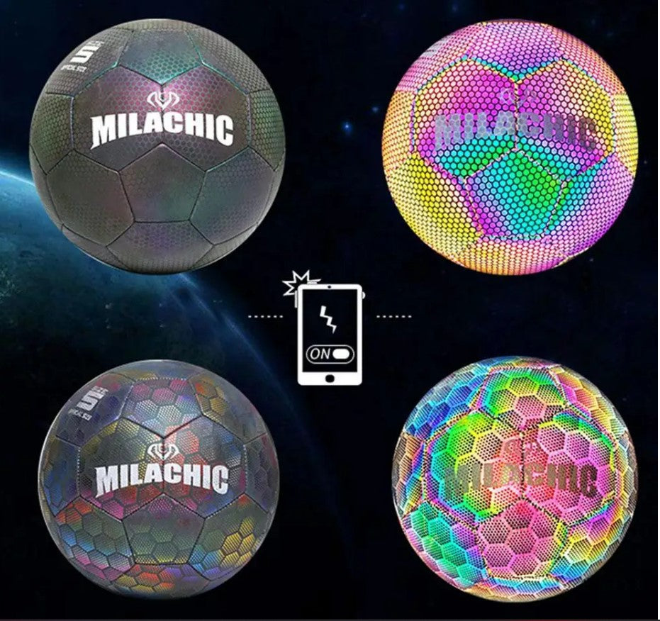 Soccer Ball Luminous Football Night Light Noctilucent Children Game Train Luminescence Ball Men Women Glowing Soccer - Design One