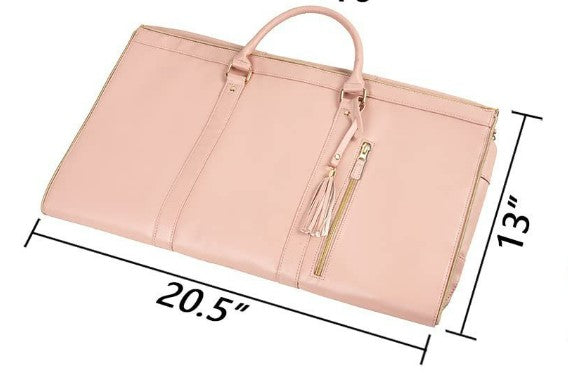 Large folding suit bag, large capacity, handheld clothing, luggage bag - Pink