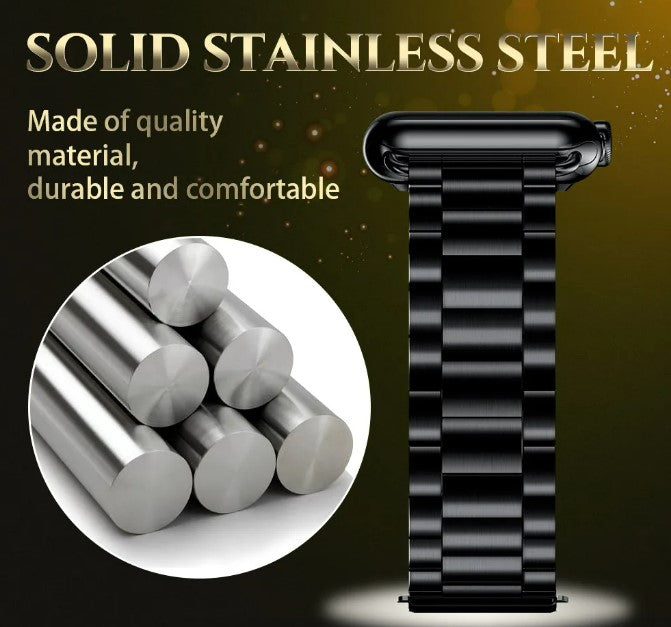 Stainless Steel Strap for Apple Watch Band 38mm- 40mm Metal Links Bracelet Smart Watch Strap - Rose Gold
