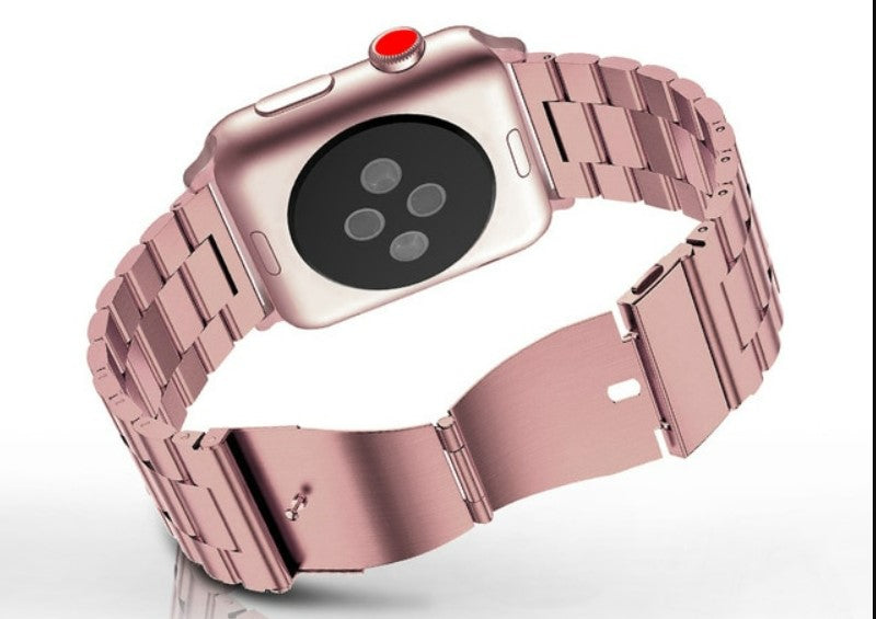 Stainless Steel Strap for Apple Watch Band 38mm- 40mm Metal Links Bracelet Smart Watch Strap - Rose Gold