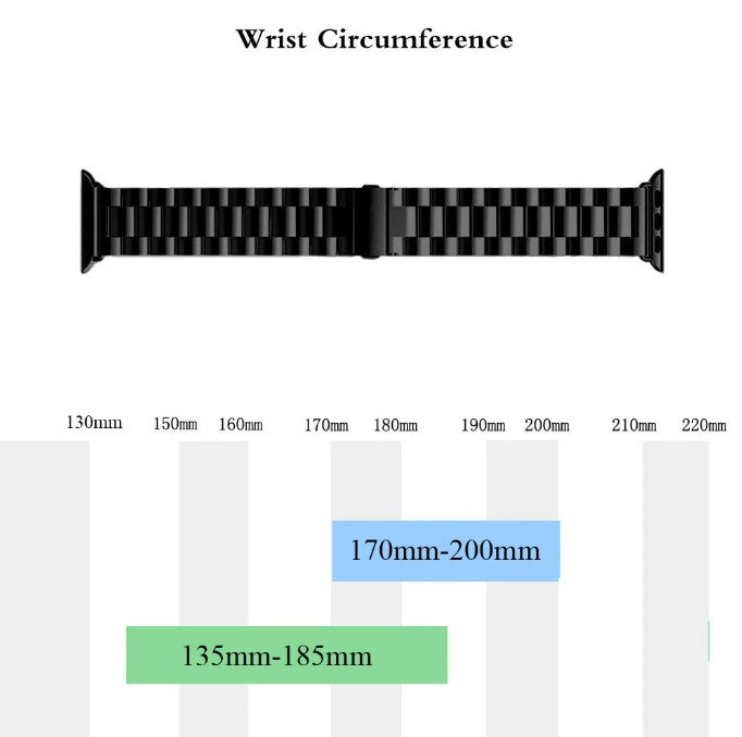 Stainless Steel Strap for Apple Watch Band 42mm - 44mm Metal Links Bracelet Smart Watch Strap - Silver