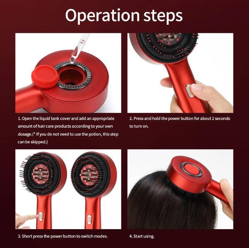 Electric Vibration Massage Comb Portable Hair Follicle Comb