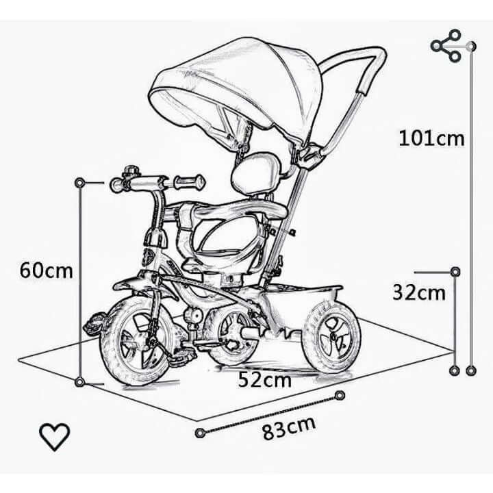 3-in-1 Convertible Stroller Trike