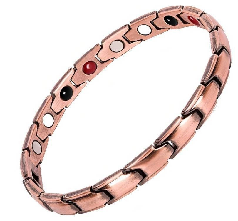Adjustable Antique Copper Magnetic Bracelet for Men and Women