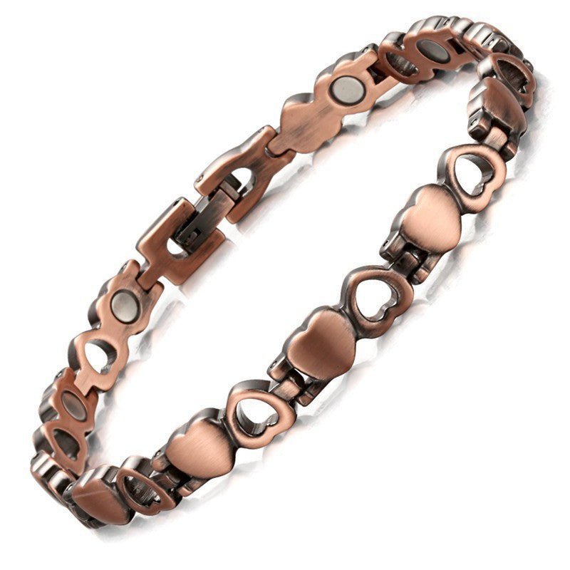 Adjustable Antique Copper Magnetic Bracelet for Men and Women