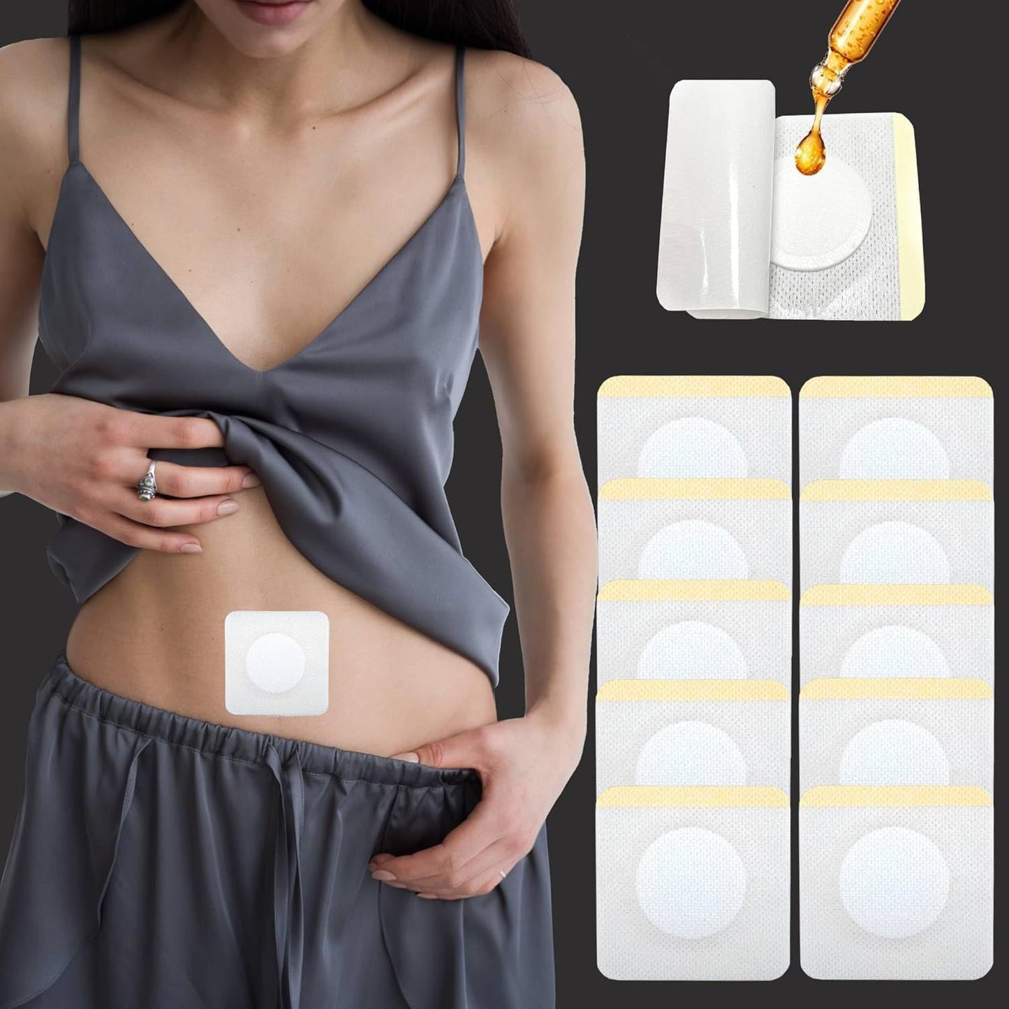 Disposable self-adhesive castor oil patch