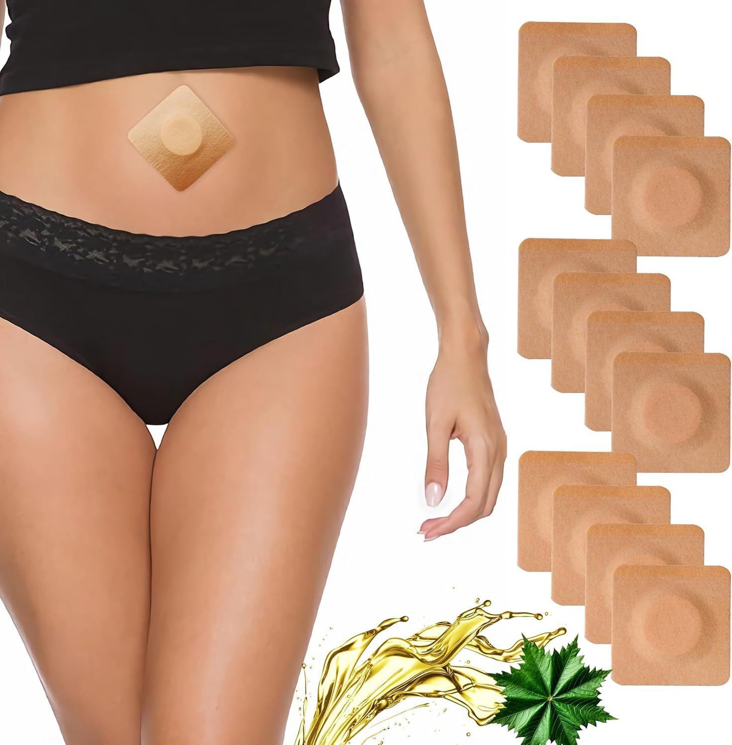 Disposable self-adhesive castor oil patch