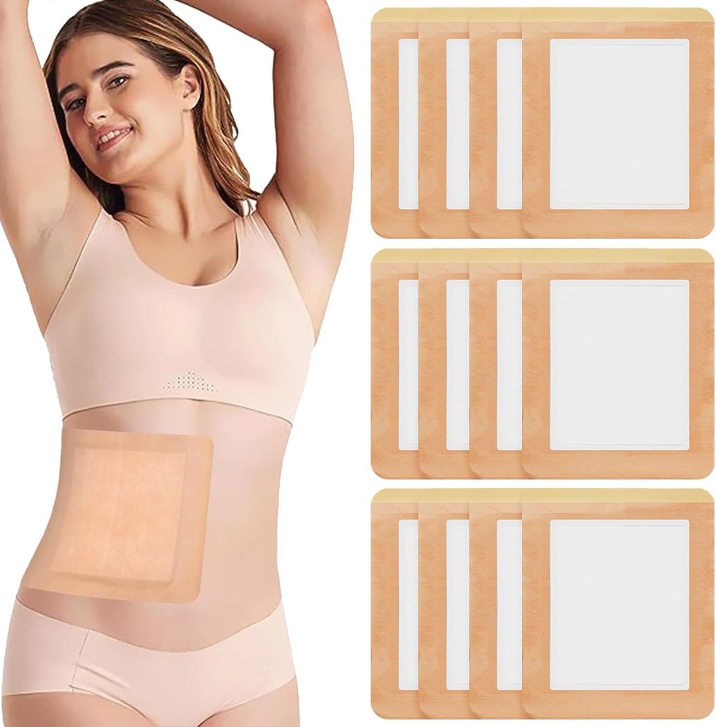 Disposable self-adhesive castor oil patch