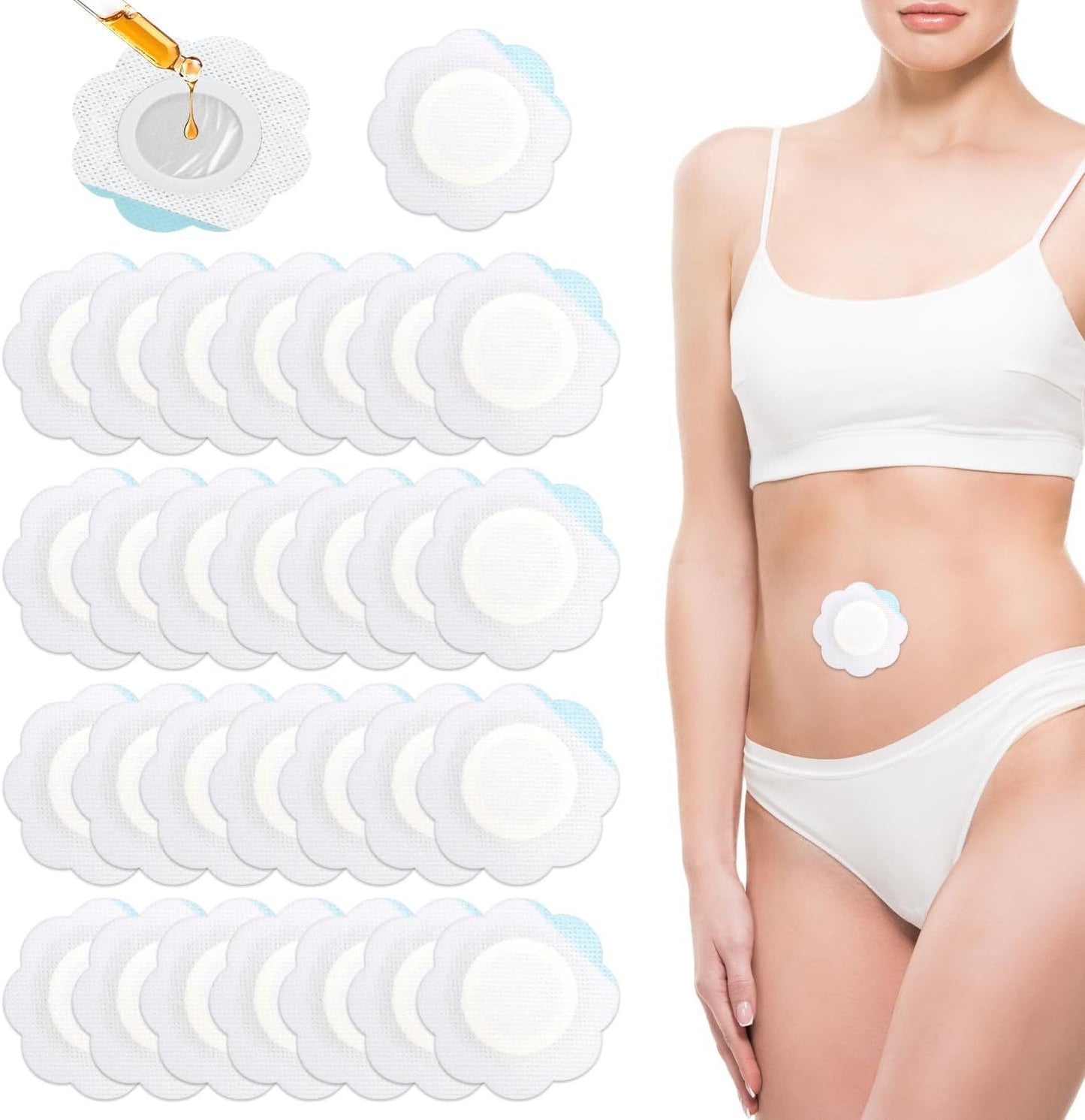 Disposable self-adhesive castor oil patch