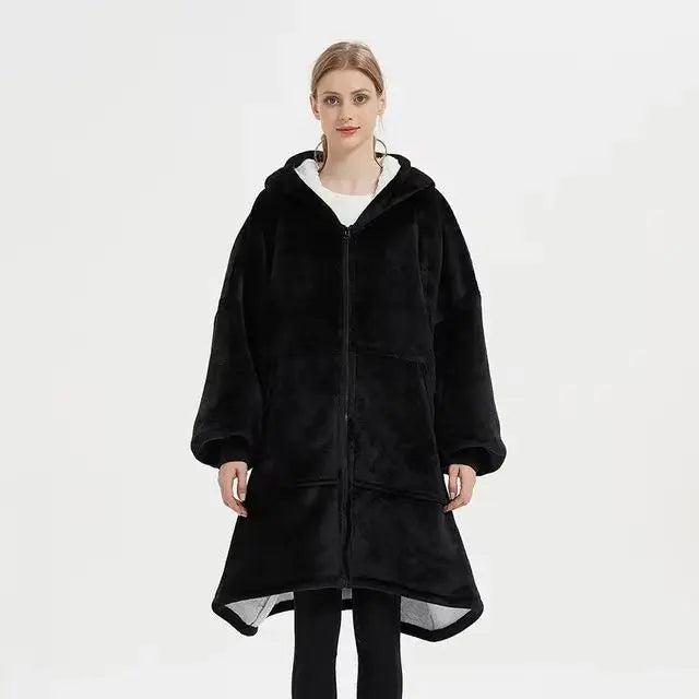 Oversized Sherpa Wearable Hoodie Blanket