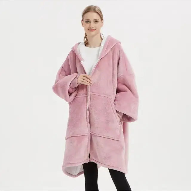 Oversized Sherpa Wearable Hoodie Blanket