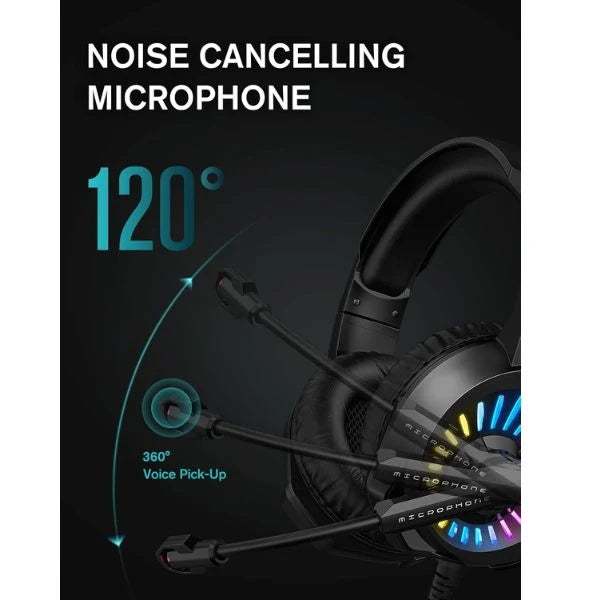 RGB Gaming Headset with Noise Cancelling Mic
