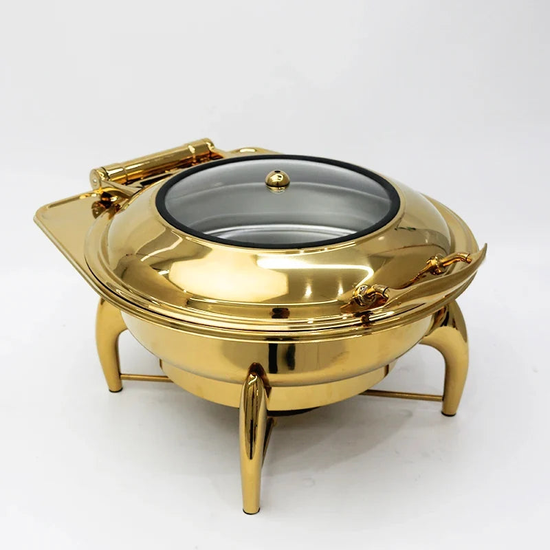 Round Stainless Steel Buffet Chafing Dish