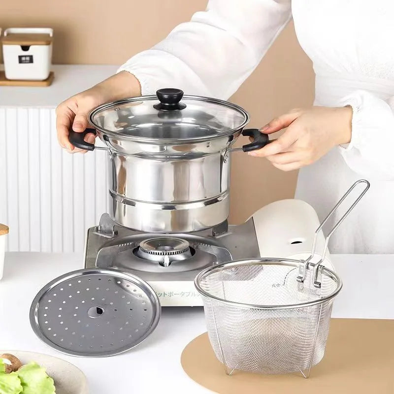 Stainless Steel Noodle Pot with Strainer Stockpot