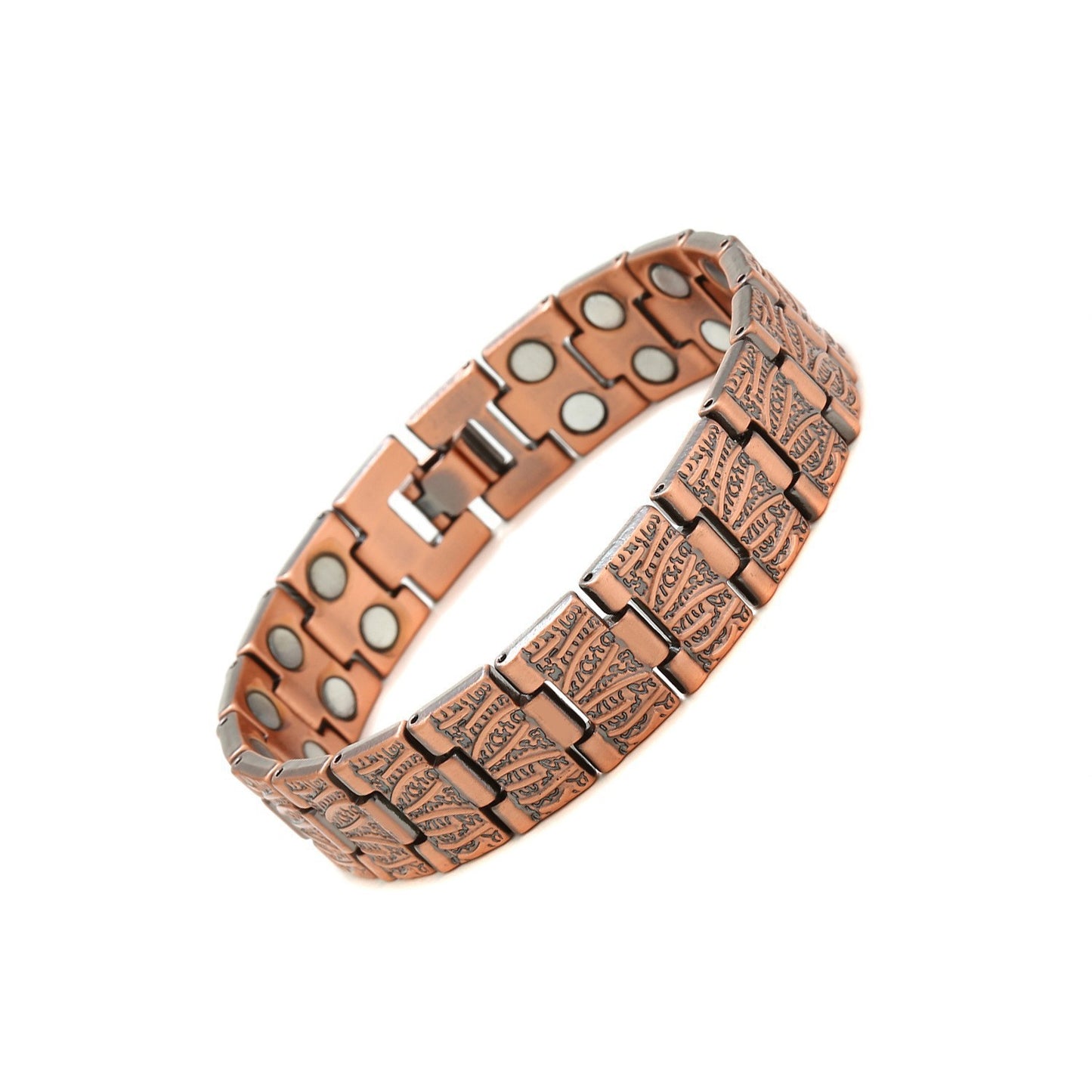 Adjustable Antique Copper Magnetic Bracelet for Men and Women