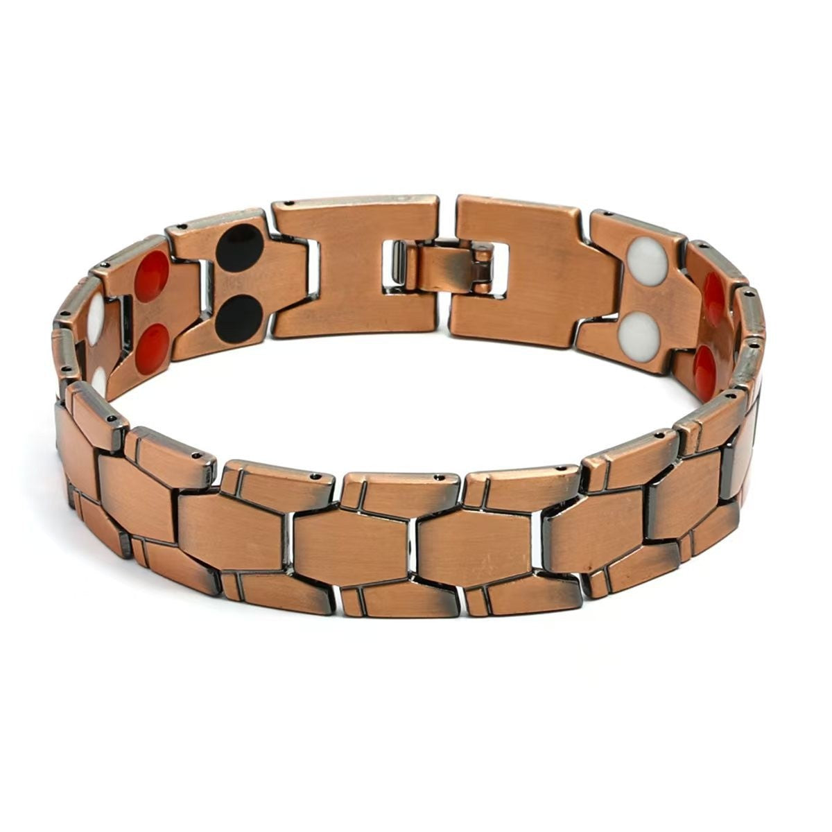 Adjustable Antique Copper Magnetic Bracelet for Men and Women