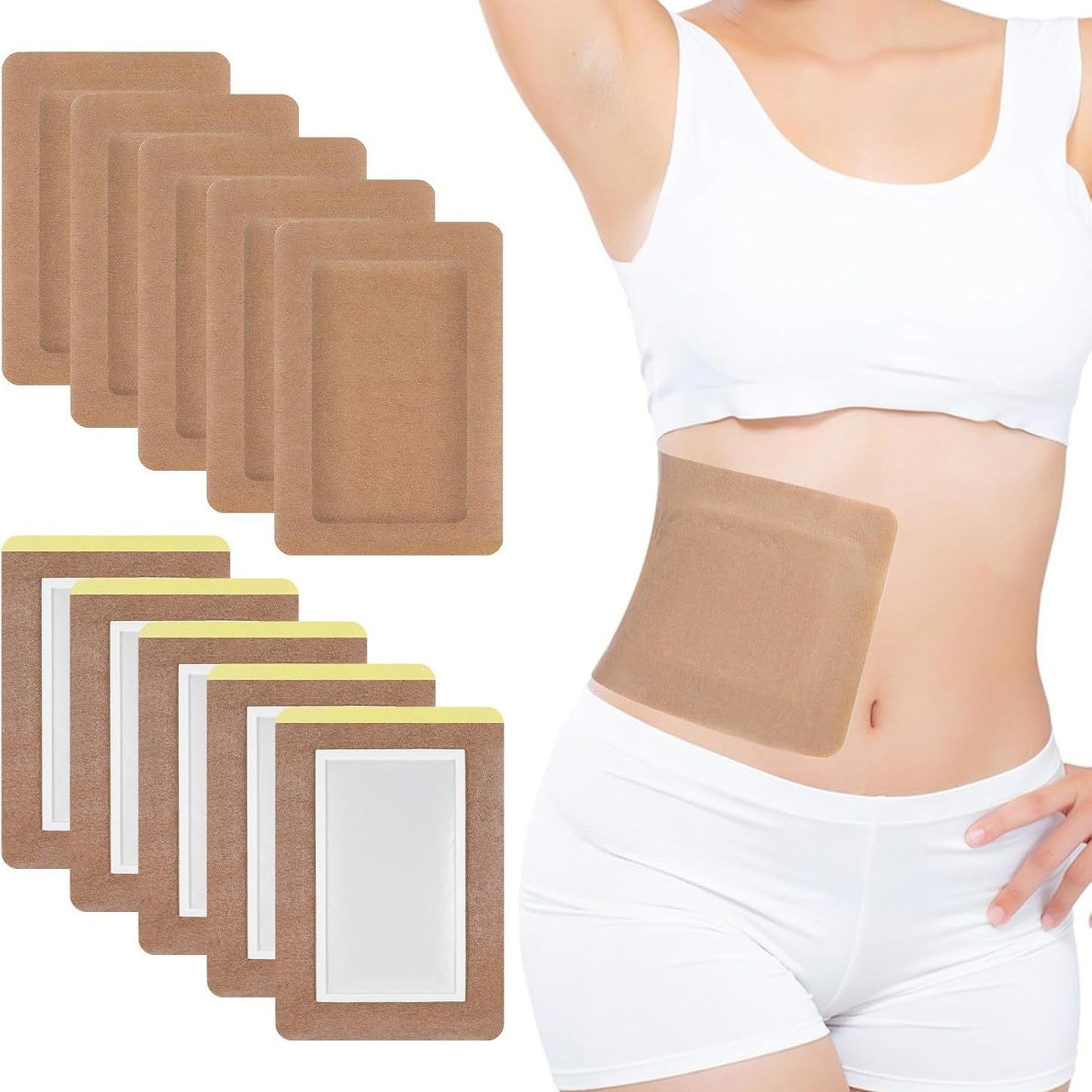 Disposable self-adhesive castor oil patch