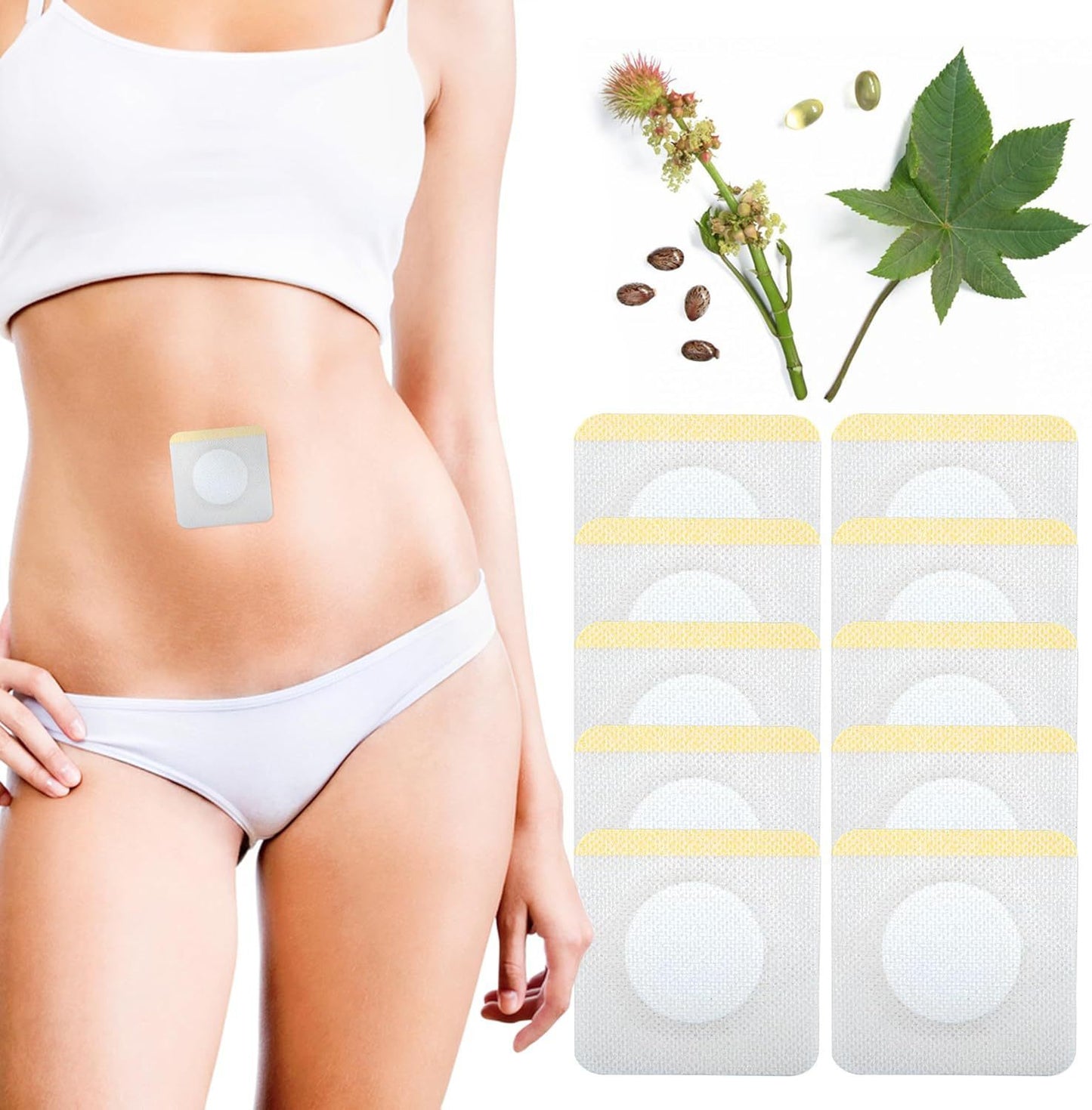 Disposable self-adhesive castor oil patch