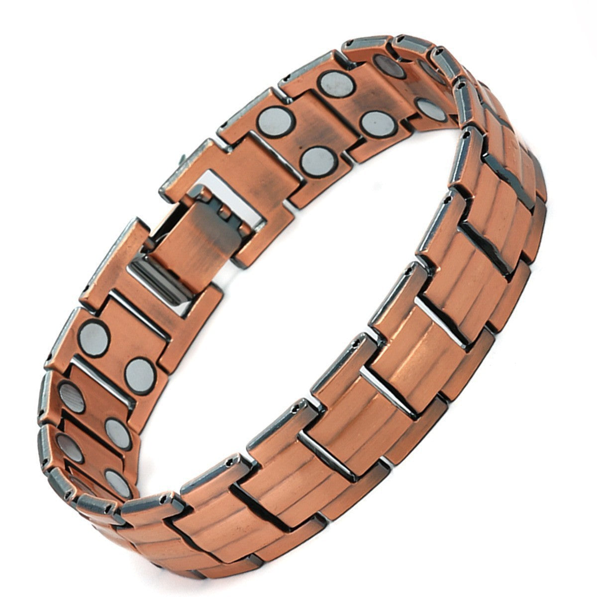 Adjustable Antique Copper Magnetic Bracelet for Men and Women