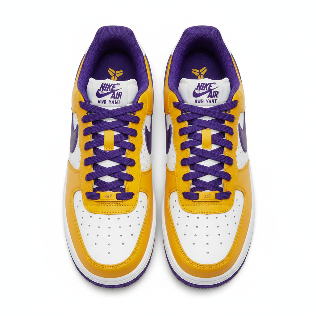 Nike Air Force 1 x Lakers - Flat Lay