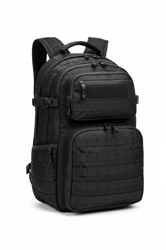 Black tactical 3-day assault backpack - studio shot