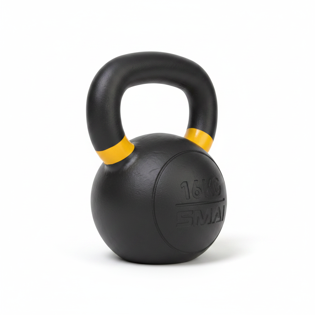 Cast-Iron Kettlebell 16kg angled side view