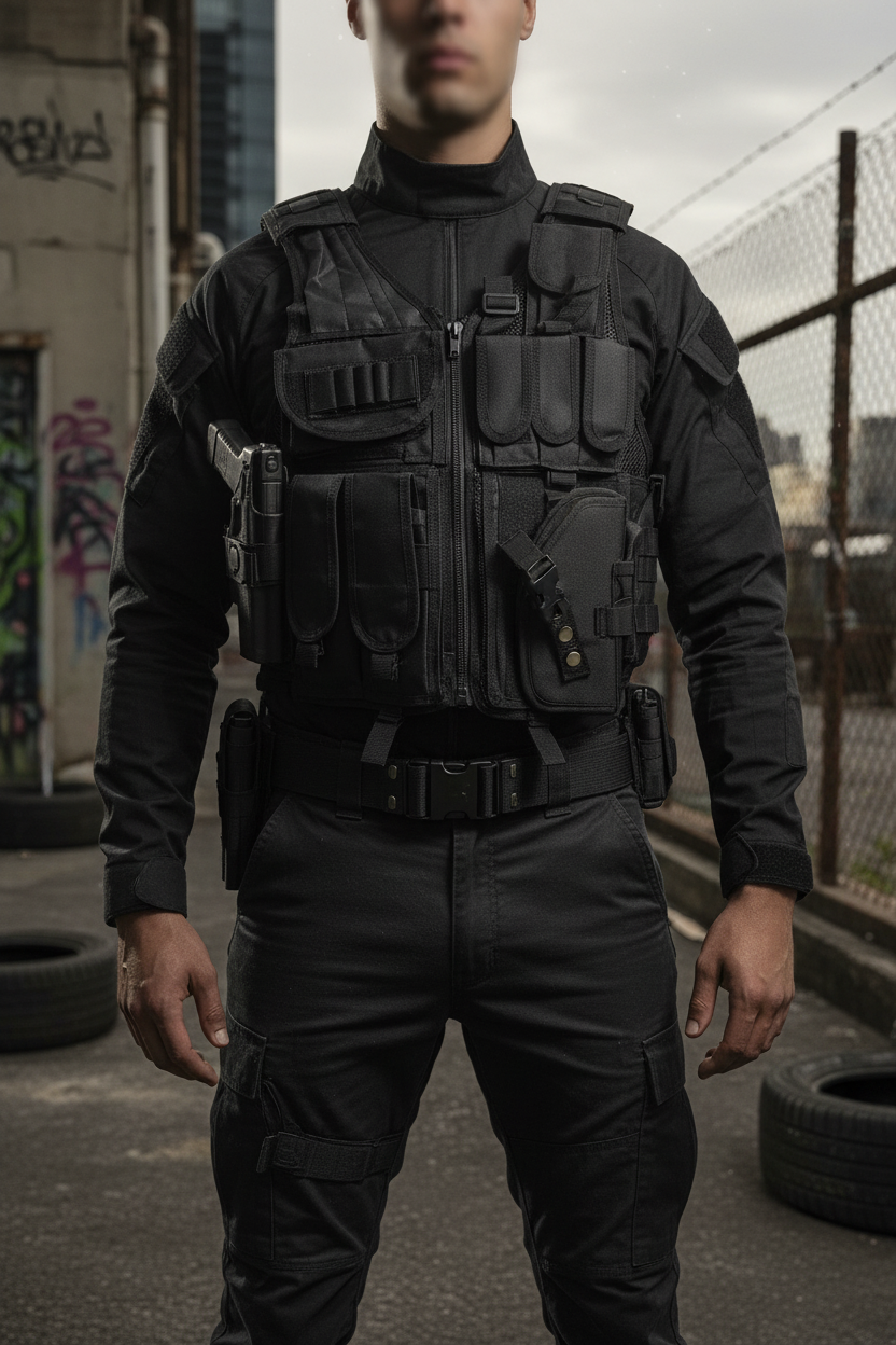 Tactical utility vest - lifestyle worn shot
