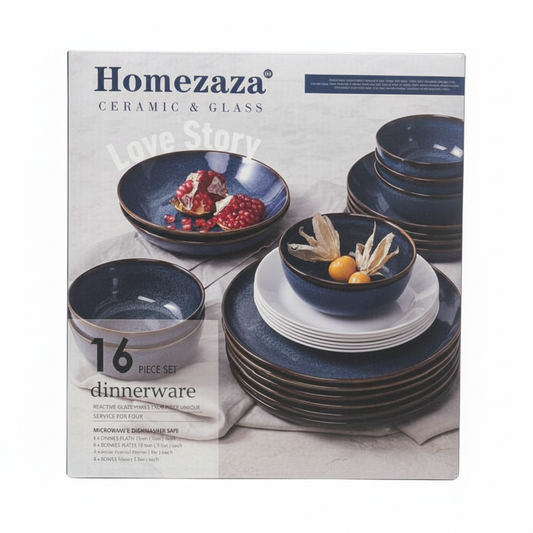 Homezaza Love Story 16-piece dinnerware set packaging box