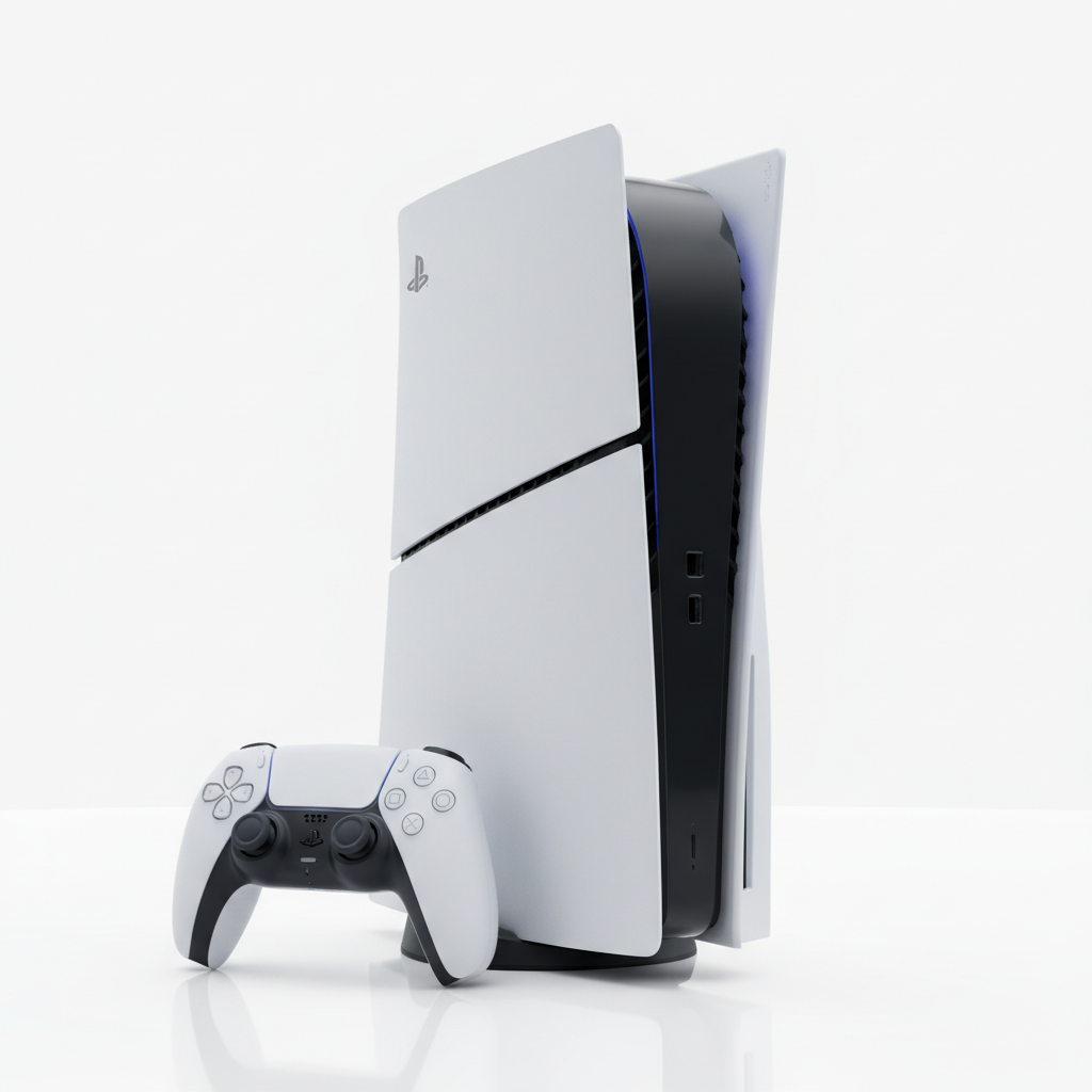 PlayStation 5 Console Disc Edition with DualSense controller front view