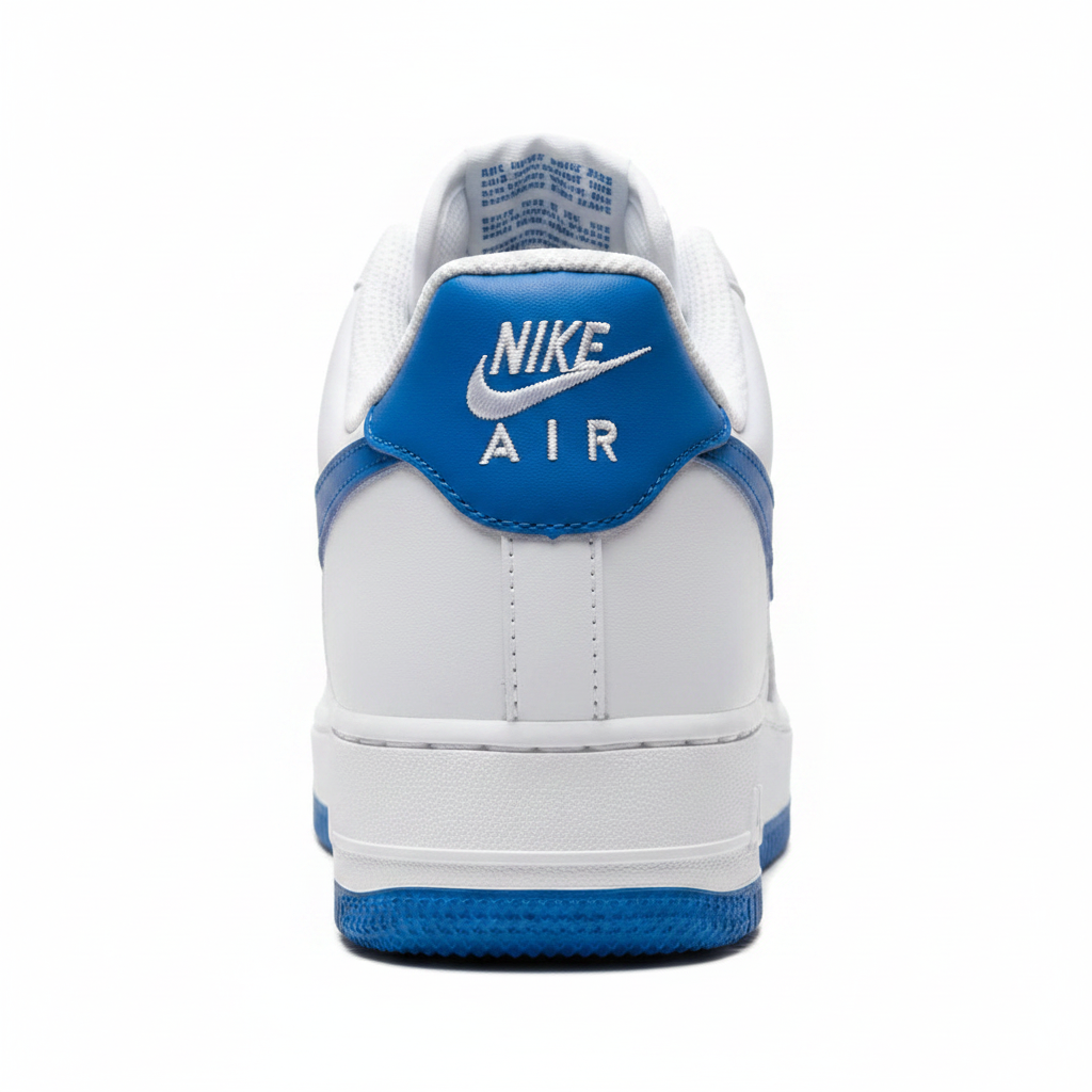 Nike Air Force 1 Sole Blue - White/Blue Heel