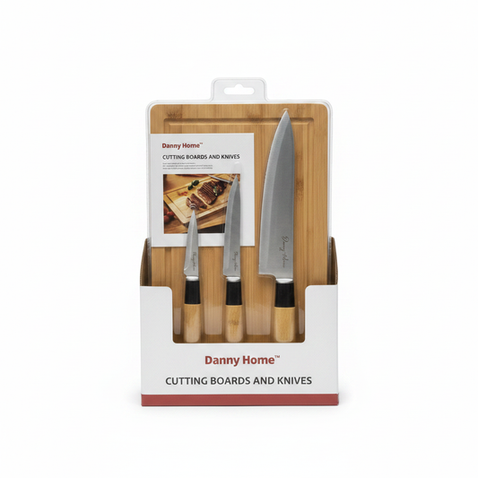 Danny Home Cutting Boards and Knives set packaging