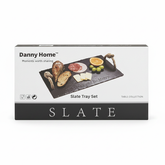 Danny Home Slate Tray Set packaging box clean on white background