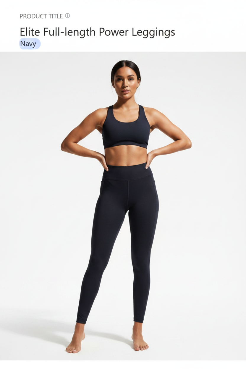 Elite Power Leggings - Navy