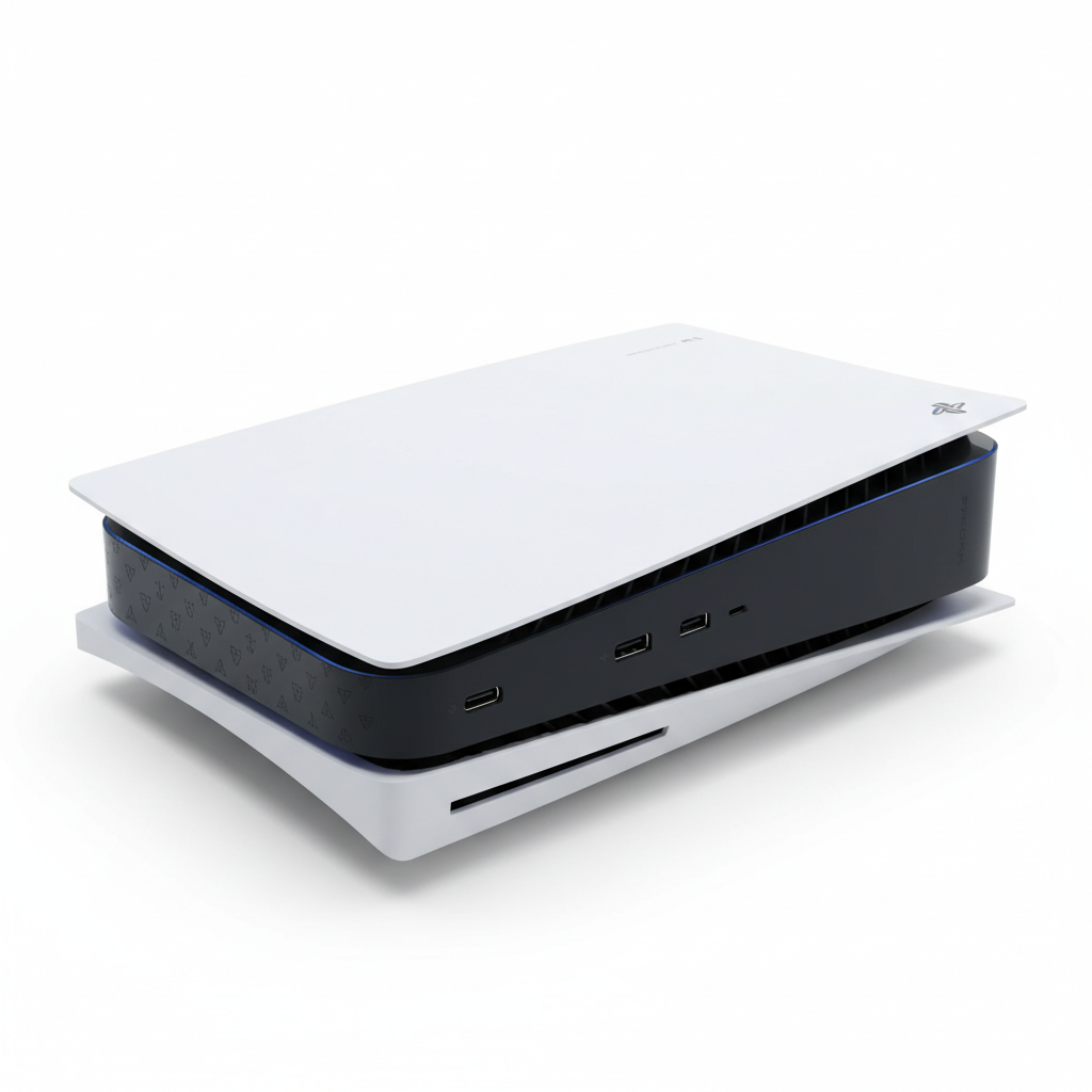 PlayStation 5 Console Disc Edition angled top view