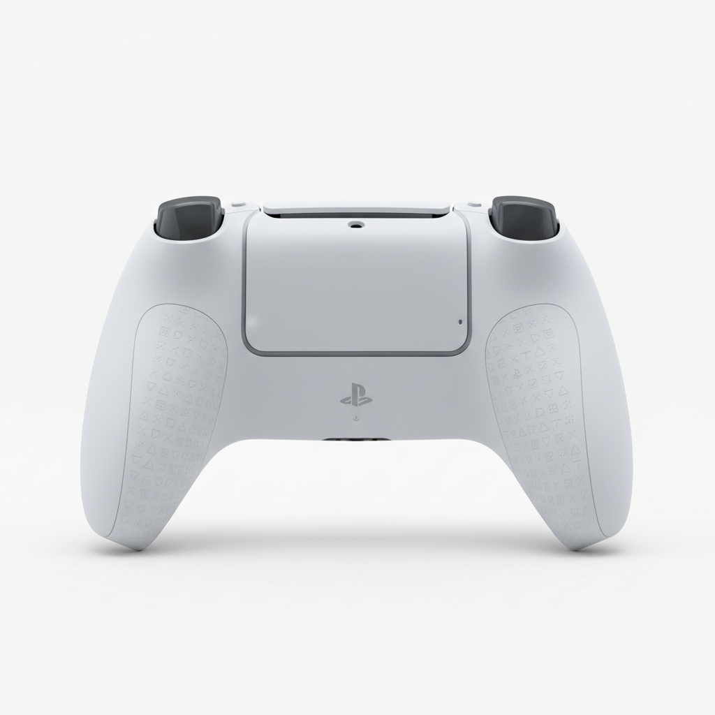 PS5 DualSense Wireless Controller White back view showing triggers