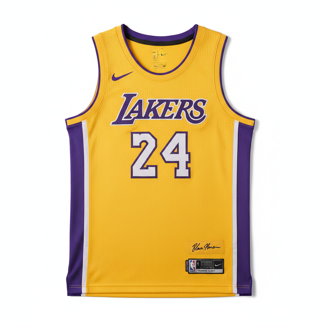 Lakers Jersey - Yellow Flat Lay