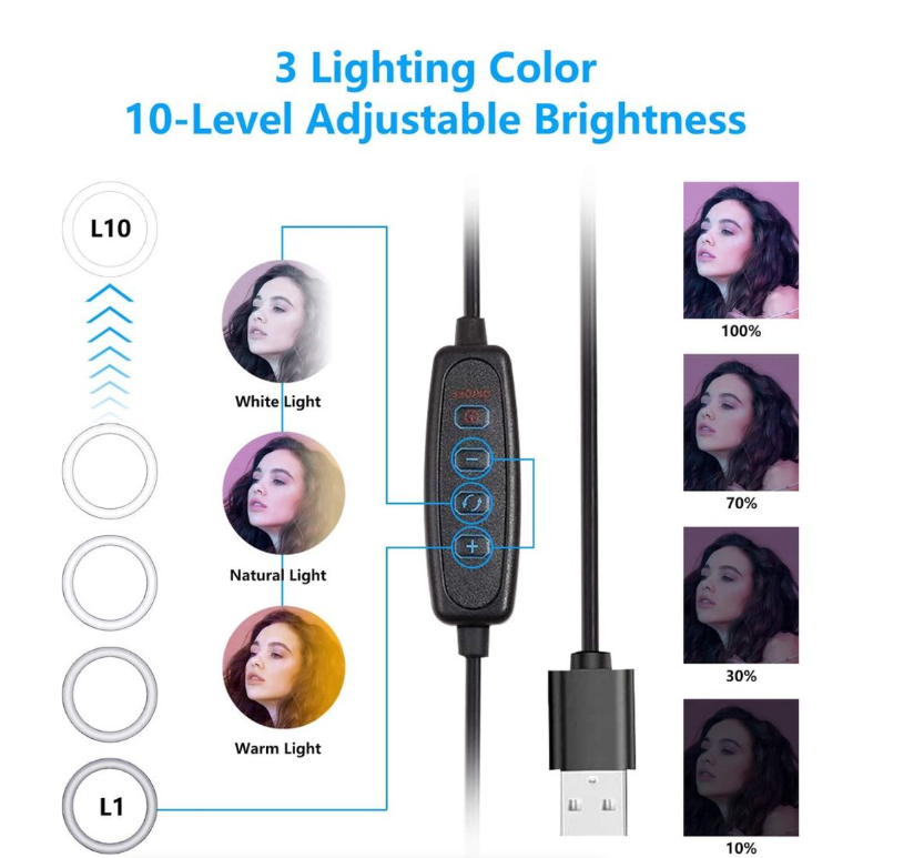 Ring Light with Tripod & Phone Holder