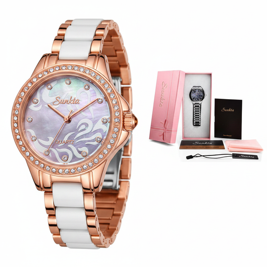 SUNKTA - Rose Gold White